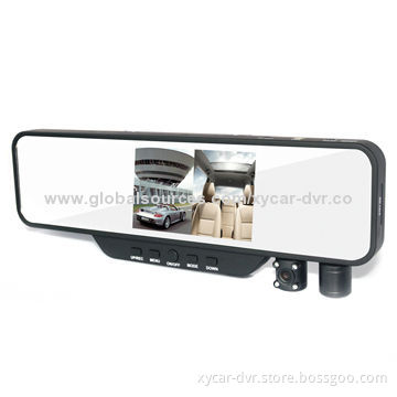 Car DVR Video Camera, Mirror Design with TV Output, Night Vision/Motion Detection Function